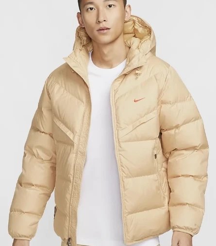 男子防风拒水羽绒夹克连帽棉服